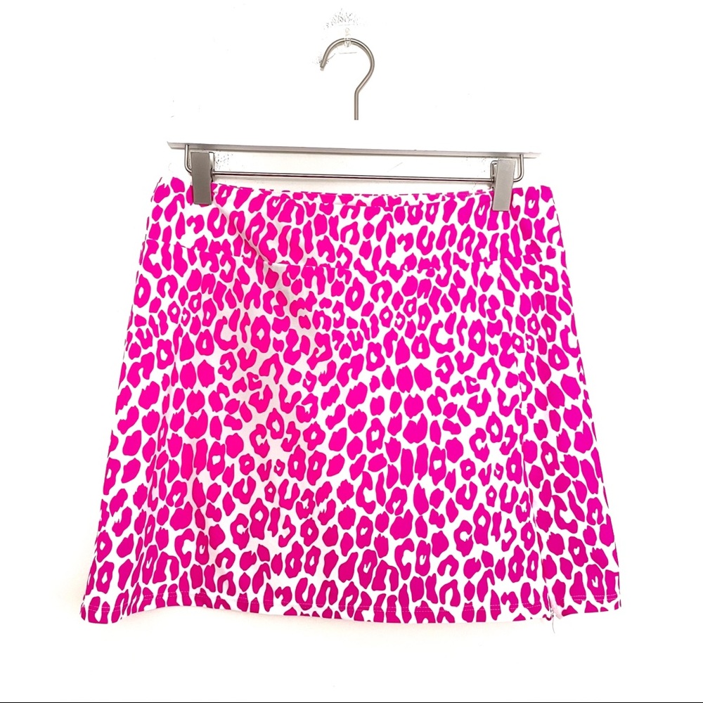 Jude Connally Skort Skirt Tennis Golf Jude Cloth Leopard Cheetah Print Sz Small